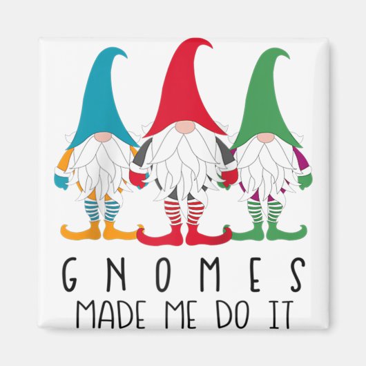 Gnomes ließen mich das nordisch santa gnome Weihna Magnet (Vorne)