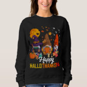 Gnomes Lover Halloween Frohe Weihnachts-Happy Hall Sweatshirt (Vorderseite)
