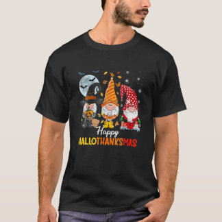 Gnomes Lover Halloween Frohe Weihnachts-Happy Hall T-Shirt