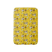 Gnomes Making Honey Yellow Floral Honey Bees Badematte (Vorderseite Vertikal)