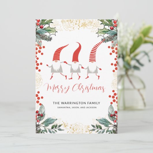 Gnomes Merry Christmas (Stehend Vorderseite)