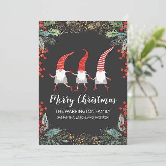 Gnomes Merry Christmas (Stehend Vorderseite)