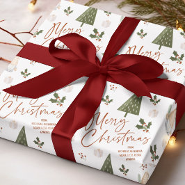 Gnomes Merry Christmas FROM Custom Name  Geschenkpapier