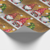 Gnomes Merry Christmas Geschenkpapier (Ecke)