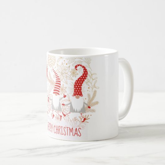 Gnomes Merry Christmas Kaffeetasse (VorderseiteRechts)
