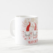 Gnomes Merry Christmas Kaffeetasse (Vorderseite Links)