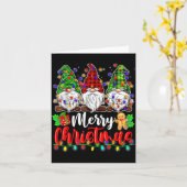 Gnomes Merry Christmas Light Gnome Xmas Karte (Gelbe Blume)