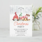 Gnomes mit Baby- und Dog-Party Einladung (Stehend Vorderseite)