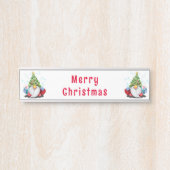 Gnomes mit Geschenken Weihnachten Türschild (Vorderseite )