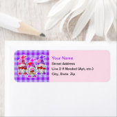 Gnomes mit Red Truck Valentine Address Labels (Insitu)