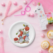 Gnomes: Mohnblumen, Gänseblümchen, Marienkäfer, Pappteller (Party)