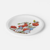 Gnomes: Mohnblumen, Gänseblümchen, Marienkäfer, Pappteller (Schrägansicht)