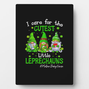 Gnomes Mother Baby Nurse St Patrick's Day Leprecha Fotoplatte