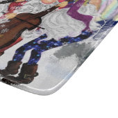 Gnomes Music Band Funny Christmas Cutting Board Schneidebrett (Ecke)
