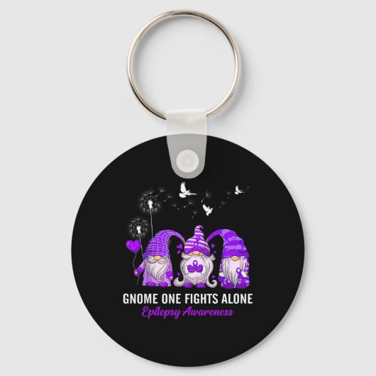 Gnomes One Fights Epilepsy Awareness allein Schlüsselanhänger (Vorderseite)