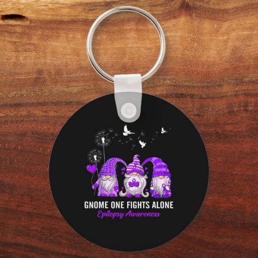 Gnomes One Fights Epilepsy Awareness allein Schlüsselanhänger (Vorderseite)