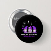Gnomes One Fights Epilepsy Awareness Alone  Button (Vorne & Hinten)