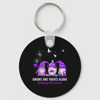 Gnomes One Fights Epilepsy Awareness Alone Epileps Schlüsselanhänger