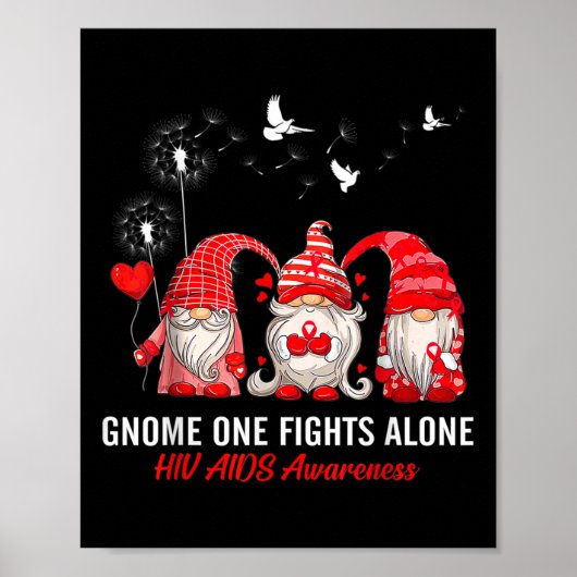 Gnomes One kämpft allein Hiv Aids Awareness Poster (Vorne)