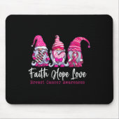 Gnomes Pink Krieger Glaube Hoffnung Liebe Brustkre Mousepad (Vorne)