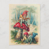 "Gnomes Playing on a Toadstool" Postkarte (Vorderseite)
