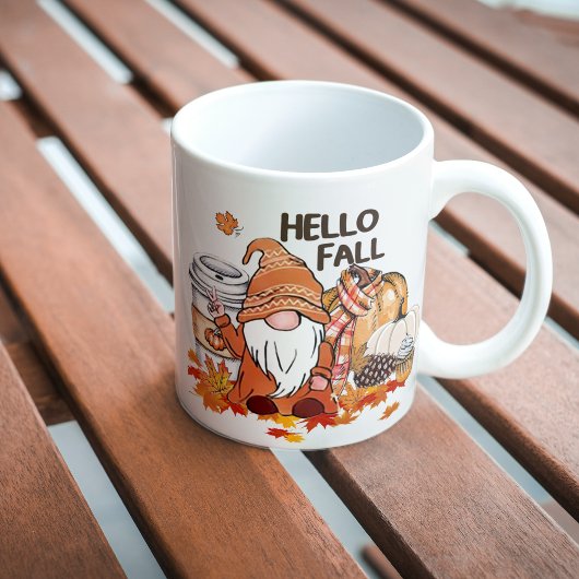 Gnomes & Pumpkin Spice Latte Hallo Fall Kaffeetasse