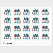 Gnomes Quadratischer Aufkleber (Blatt)