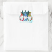Gnomes Quadratischer Aufkleber (Tasche)