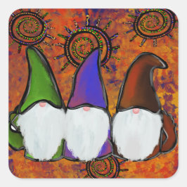 GNOMES QUADRATISCHER AUFKLEBER