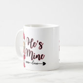 Gnomes Red Banner Liebe, Valentine Kaffee Tasse (Vorderseite Links)