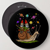 Gnomes Riding Snail Button (Vorne & Hinten)
