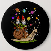 Gnomes Riding Snail Button (Vorderseite)
