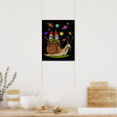 Gnomes Riding Snail Poster (Küche)