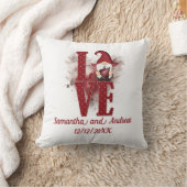 Gnomes Rote Liebe Niedlich Hochzeit Datum Valentin Kissen (Decke)