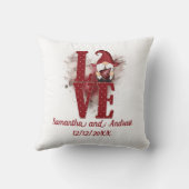 Gnomes Rote Liebe Niedlich Hochzeit Datum Valentin Kissen (Rückseite)