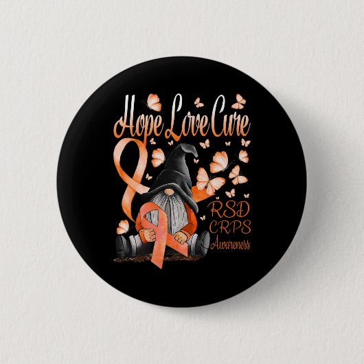 Gnomes RSD CRPS Awareness Hope Liebe Cure Fighter Button (Vorderseite)