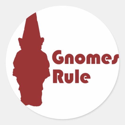 Gnomes Rule Runder Aufkleber (Vorderseite)