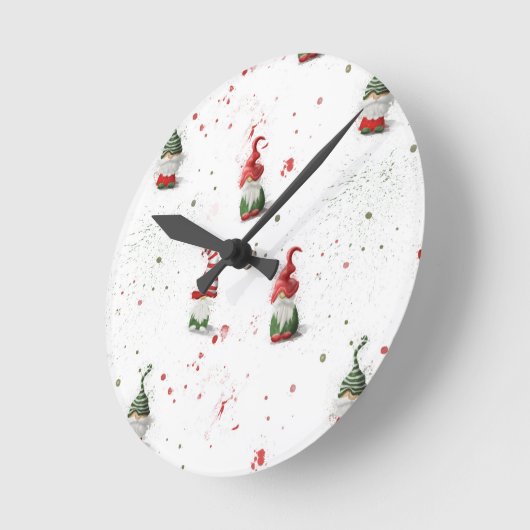 Gnomes Runde Wanduhr (Winkel)