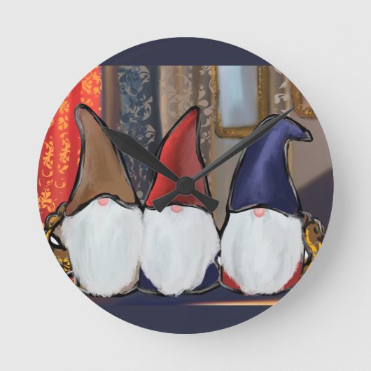GNOMES RUNDE WANDUHR (Vorderseite)