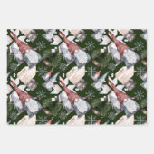 Gnomes Snowflakes Festive Nordic Christmas Pattern Geschenkpapier Set (Vorderseite 2)