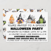 Gnomes Spooky Halloween-Party Einladung (Vorne/Hinten)