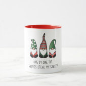 Gnomes Steal My Sanity Funny Christmas Sprichwort Tasse (Zentrum)