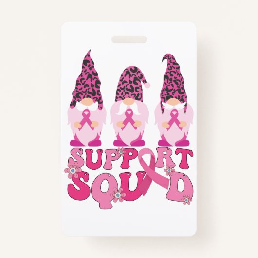 Gnomes Support Squad Breast Cancer Awareness  Ausweis (Vorderseite)