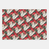 Gnomes sweeping snow with a broom geschenkpapier set (Vorderseite 3)