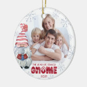 Gnomes The JEAR BLEIBE WIR ZUHAUSE Foto Personalis Keramik Ornament (Links)