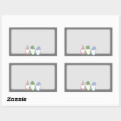 Gnomes Three Rechteckiger Aufkleber (Blatt)