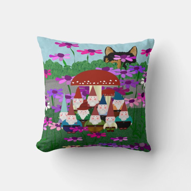 Gnomes Throw Pillow Kissen (Vorderseite)