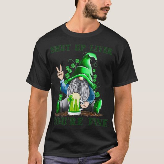 Gnomes trinken Saint Patricks schüttelt Ihr Leben T-Shirt (Vorderseite)
