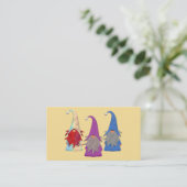 Gnomes Trio Business Card Visitenkarte (Stehend Vorderseite)