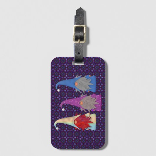 Gnomes Trio Gepäcktag Gepäckanhänger (Vorderseite Vertikal)